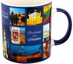 Puodelis porcelianinis Greetings from Lithuania 340 ml