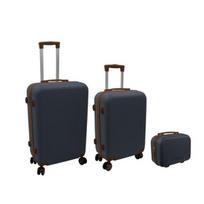 Komodos komplektas iš 3 dalių 60L (42x25x64cm) + 43L (36x23x56cm) + 15L (24x17x33cm) pilka