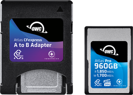 OWC CFexpress Atlas Pro R1850/W1700/VPG200 (Type A), CFX A to B adapter incl. - 960GB