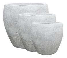 Lauko keraminis vazonas, koralų baltos sp.,  26 x 26 x 25 cm