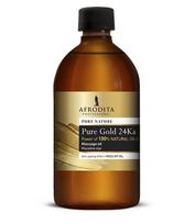 AFRODITA PROFESSIONAL Pure gold 24 Ka masažo aliejus veidui ir kūnui, 500 ml.