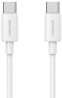 USAMS Kabelis USB-C į USB-C 60W 1m Fast Charging YD Series baltos spalvos SJ711USB02 (US-SJ711)