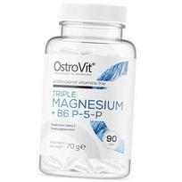 Magnis ir vitaminas B6, trigubas magnis + B6 P-5-P, Ostrovit  (36250074) 90caps