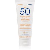 Korres Yoghurt Sunscreen losjonas nuo saulės drėkinamojo poveikio SPF 50 200 ml
