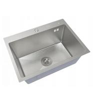 Vieno dubens virtuvės kriauklė INOX 60x50 + dozatorius, krepšelis