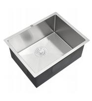 Vieno dubens virtuvės kriauklė Inox 49x44 su įdėklu + sifonas