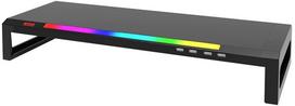 Monitoriaus laikiklis Monitoriaus laikiklis su 4x USB Hub 2.0, 20 kg apkrova, su apšvietimu
