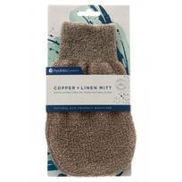 Hydrea London Šveičiamoji lininė pirštinė Exfoliating Linen Mitt with Copper 1vnt.