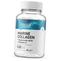 Jūrinis kolagenas su hialurono rūgštimi ir vitaminu C, Ostrovit  (68250006) 120caps