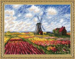 Siuvinėjimo rinkinys Riolis 1643 Tulpių laukai pagal C. Monet paveikslą
