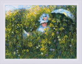 Siuvinėjimo rinkinys Riolis 1850 Pievoje pagal C. Monet paveikslą