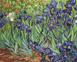 Luca-S siuvinėjimo rinkinys Irises, reproduction of Van Gogh SB444 42,5x34cm