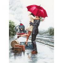 Siuvinėjimo rinkinys Luca-S Couple on Train Station SB2369 22x31cm