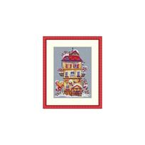 Siuvinėjimo rinkinys Merejka Winter House SK51 19x14cm
