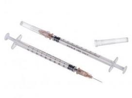 0,07 EUR už 1 vnt. užsakant 3200 vnt. Švirkštas vienkartinis 1 ml, su 26G x 12,7 mm adata, sterilus, Luer Slip - adata užmaunama