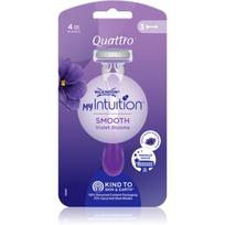 Wilkinson Sword My Intuition Quattro vienkartiniai skustuvai Violet Blooms 3 vnt.