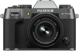 Sisteminis fotoaparatas FUJIFILM X-T50/XC15-45mmF3.5-5.6 OIS PZ Charcoal Silver (Tamsiai Sidabrinis)