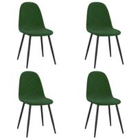 Valgomojo kėdės, 4vnt., tamsiai žalios spalvos