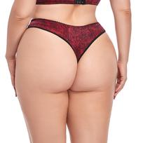 Moterims Seksualūs žemo liemens apatiniai T-stringas Itin ploni kvėpuojantys apatiniai moterims Dydis L XL 2XL 3XL 4XL 5XL 0XL raudona