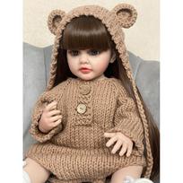 New Reborn Baby Dolls Girl 22 inch 55cm Full Body Silicone Realistic Lifelike Newborn Dolls Toddler Doll Toy