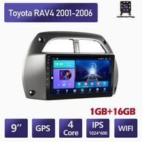 Belaidis 9 colių Android automobilio radijas, skirtas Toyota RAV4 2001-2006 automobiliniam daugialypės terpės grotuvui GPS navigacijos galvutė WIFI 1+16GB