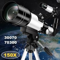 Profesionalus astronominis teleskopas monokuliaras 150 kartų priartinimas HD naktinio matymo vaizdas Mėnulis žvaigždė F30070 balta
