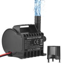 Panardinamasis 12 V vandens siurblys Elektrinis 500 l/h mažas fontano siurblys su maksimaliu 4,9 pėdų pakėlimu, 1,6 pėdų laidu ir QR75E juoda