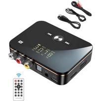 „2 viename“ „Bluetooth“ siųstuvo imtuvas, skirtas televizoriui, nešiojamasis kompiuteris, stereo sistema, ausinės, garsiakalbis, RCA/AUX laidas, „AptX HD“ ir „AptX LL“, 10 valandų atkūrimo laikas 8.6*6.5*2.2cm juoda