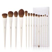 Jessup 14 vnt Makiažo šepetėlių rinkinys Aukščiausios kokybės sintetinės pudros pagrindo Contour Blush maskavimo priemonė akių šešėlių maišymo linija šviesiai pilka T329 šviesiai pilka spalva
