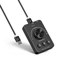USB kompiuterio garsumo valdiklis BT5.1 garso siųstuvas U disko atkūrimo išorinė garso plokštė juoda