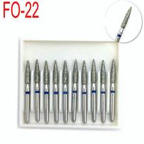 1 dėžutė Dantų deimantinių grąžtų Vidutinis FG 1,6 mm didelės spartos antgaliui turbinai dantų laboratorijos instrumentas odontologo įrankis FO-22