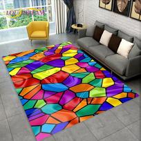 Iliuzija Vaivorykštės Chromatinė Spalva Plotinis Kilimas, Kilimas Namams Svetainei Miegamajam Sofa Durų Kilimėlis Dekoravimas, Vaikams Neslystantis Grindų Kilimėlis 3D 40cm x 60cm