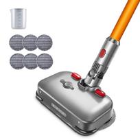 Dyson V7 V8 V10 V11 dulkių siurblio šluostės galvutė, elektrinis šluostės tvirtinimas su LED priekinių žibintų vandens rezervuaru, 6 daugkartinio naudojimo šluostės