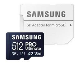 Samsung PRO Ultimate MicroSD Memory Card 512GB UHS-I U3 Full HD  AND  4K UHD 200MB/s Read 130MB/s Write for Smartphone, Drone or Action Cam + SD Adapter