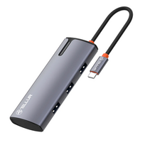 Tellur USB-C hub, PD 3.0 100W, HDMI, 3 USB 3.0 ports, grey