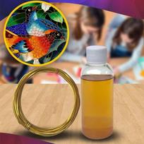 „Pasidaryk pats“ „Cloisonné“ emalio dažymo rinkinys, tapyba auksine viela, tapybos įrankis „Crafts“, 50 ml auksas