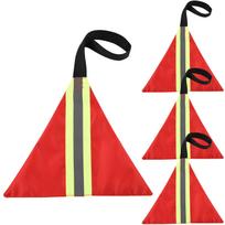 4pcs Safety Reflective Flags Kayak Warning Flags with Webbing for Kayak Canoe SUP fluorescent green reflective strips