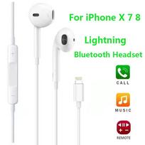 Laidinės ausinės 1.2M, skirtos Apple iPhone 8 7 X ios / 8pin Bluetooth ausinės Integruotas mikrofonas Garsumo valdymas iPhone X 7 8 Music Sport ausinėms For iPhone 7 / 8 / X balta