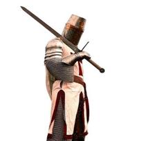 Plieniniai riterio šarvai – tamplierių viso kūno kostiumas, skirtas Cosplay ir Helovinui | Įtrauktas kryžiuočių grandinės paštas