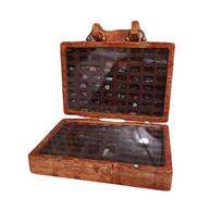 Crystal Box Akmens uolienų mineralų rinkinys Akmenų rinkinys lagaminuose Dekoracijos Medinė papuošalų dėžutė su kristalu