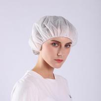 „Bouffant Cap“ plaukų tinkleliai, balta dėžutė, 100 vnt., neaustinė apvali kepuraitė balta