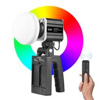 Andoer Rankinis RGB vaizdo šviestuvas 55W COB Fotografijos užpildymo šviesa 2800K-6800K Pritemdomas LCD ekranas 9 FX efektai EU Plug