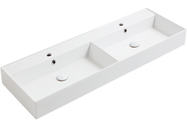 Dvigubas praustuvas Simas Agile 141x46 cm, balta blizgi, AG141D BIANCO