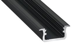 Aliuminis profilis Lumines LED juostoms (juodas, anoduotas, 3m)