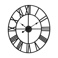 Aliuminis didelis sieninis laikrodis 60 cm