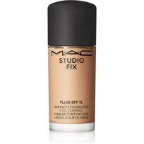 MAC Cosmetics Mini Studio Fix Fluid SPF 15 24HR Matte Foundation + Oil Control matinis makiažo pagrindas SPF 15 atspalvis NW15 15 ml