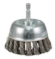 Taurės formos šveitimo šepetys Makita D-76700, 75mm, su 1/4'' šešiakampiu antgaliu