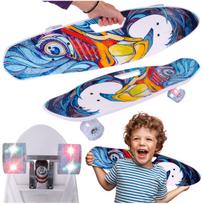 Riedlentė su rankena, LED ratais, ABEC-7, 65 cm