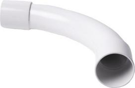 Elbows 90° for rigid wiring pipes from PVC diameter 20 mm, white. 4120_HB | 8595057643895
