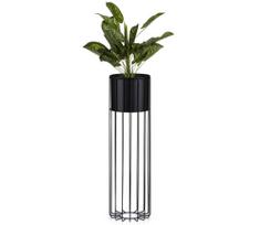 Metalinis vazonas LOFT 70x20 cm juoda